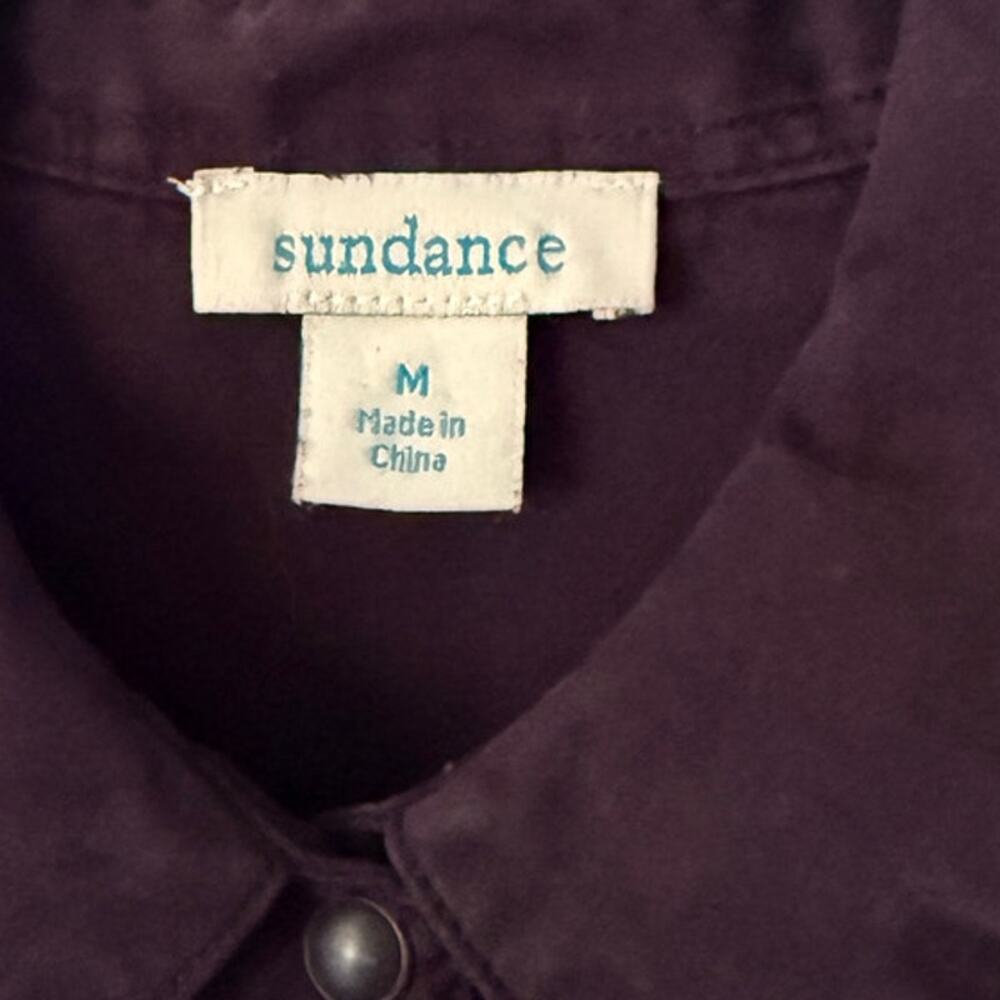 SUNDANCE Alyona Black Long Sleeve Snap Up Pleated L/S Blouse Top Washed Black - Picture 3 of 5